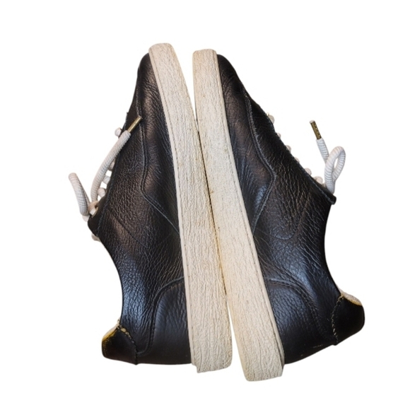 Filling Pieces Men's Pebbled Leather Low Top Black Sneakers Size 42 US 9.5 - Picture 6 of 11